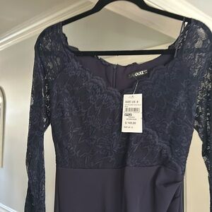 Quiz Navy Blue Floor Length Dress